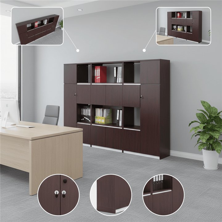 Cụm tủ gỗ cao TG07-C3